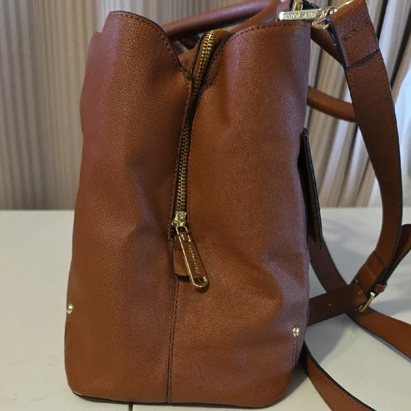 Steve Madden Tan Leather Briefcase - Picture 4 of 11